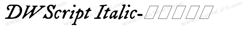 DWScript Italic字体转换